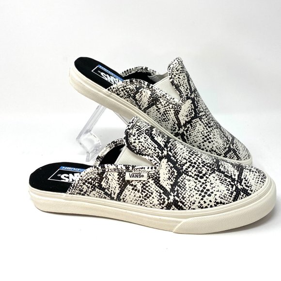 🌸Sale🌸 VANS Mule Sf Snake Leather Marshmallow Sandals Women's Size VN0A4U111X0 - Picture 4 of 8